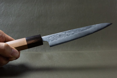 Blue Carbon Steel Kurouchi Chef's Knife Cherry Handle - Ninja