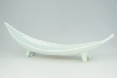 Kyōka Seihakuji Sasa-gata Kōdai Zensai Sara Ceramic Serving Sushi Plate