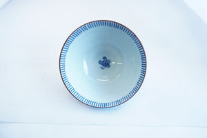 Blue Thin Stripe Ceramic Bowl