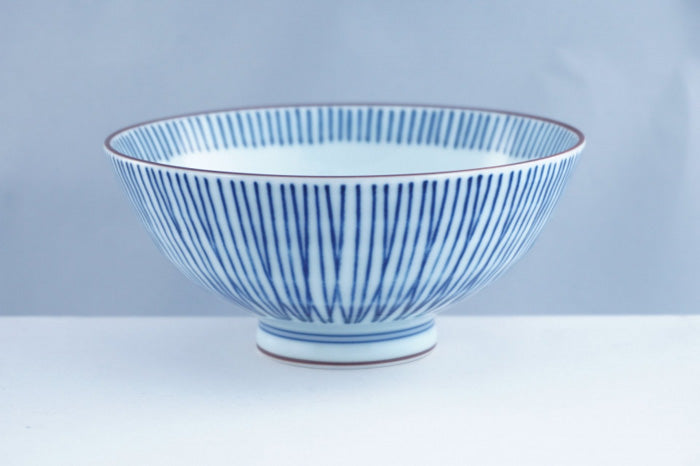 Blue Thin Stripe Ceramic Bowl