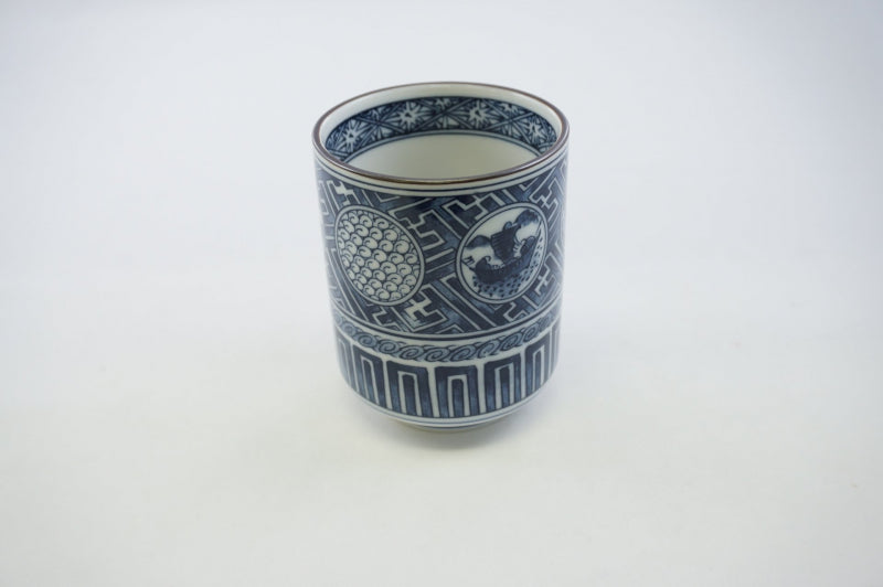 Kyomaru blue design Jimonori ceramic tea cup
