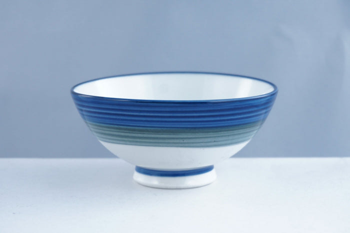 Two Color Line Ceramic Rice Bowl