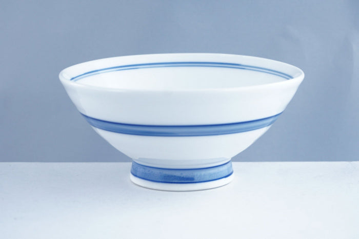 Blue Line Ceramic Rice Bowl