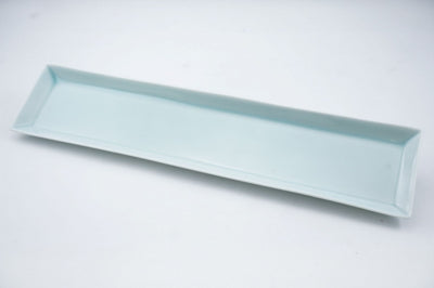 Seihakuji 32cm Rimu Chō Kaku Surimupurēto Ceramic Sushi Plate