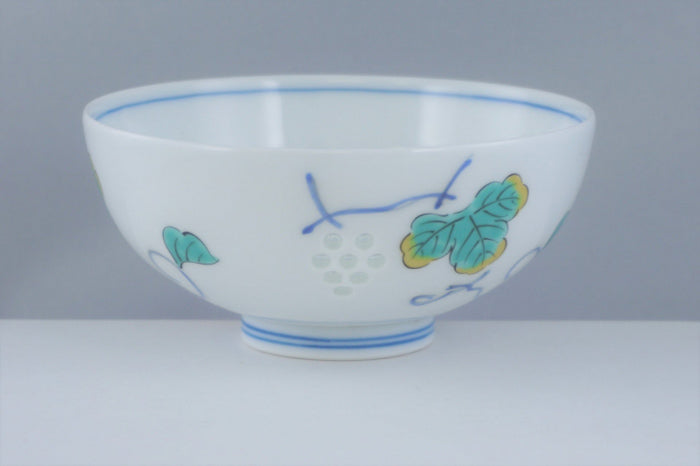 Nishiki Crystal Grape Design Ceramic Bowl