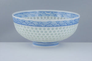 Crystal Blue Wave Ceramic Bowl