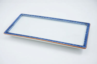 Fuchisabi Jimon Gaku Fuchi Chōkaku Sara Ceramic Rectangular Serving Plate