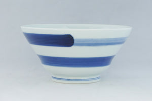 Blue Brush Ceramic Donburi Bowl