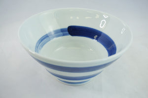 Blue Brush Ceramic Donburi Bowl