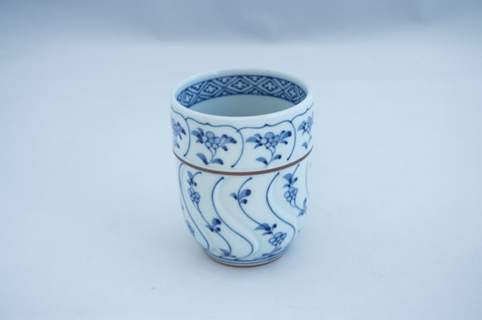 Traditional Blue and White Ceramic Tea Cup