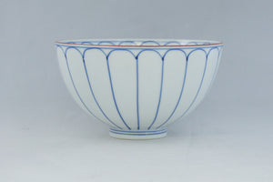 Fuchisabi Kikuwari Line Ceramic Donburi Bowl