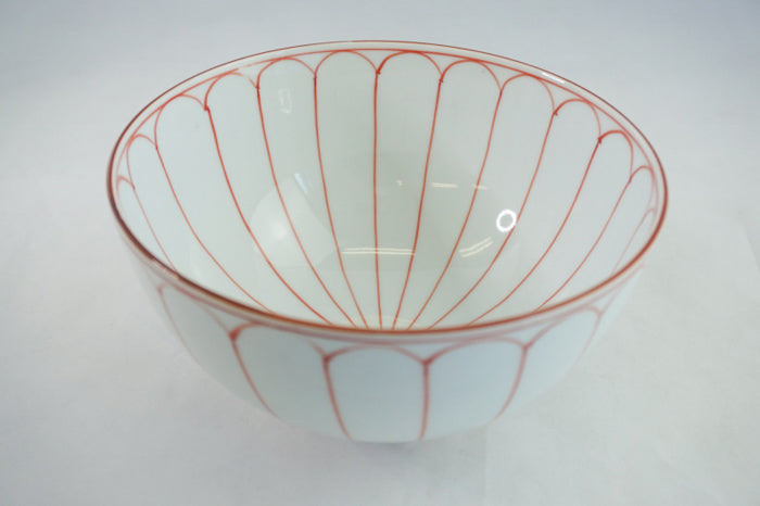 Fuchisabi Kikuwari Line Ceramic Donburi Bowl