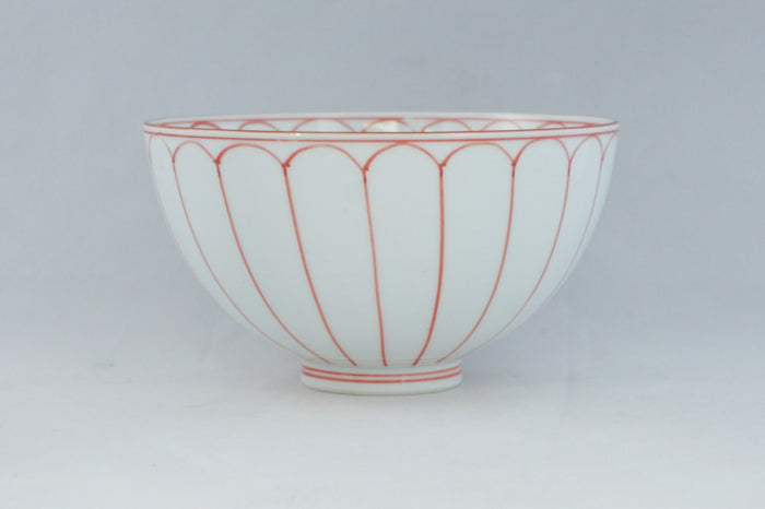 Fuchisabi Kikuwari Line Ceramic Donburi Bowl