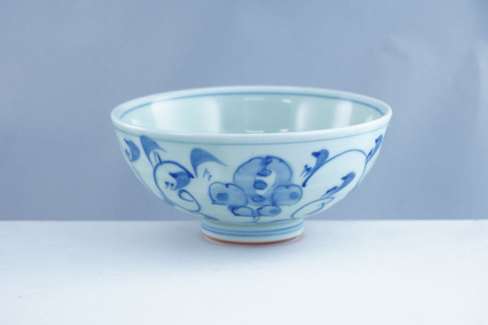 Celadon Karakusa Ceramic Rice Bowl