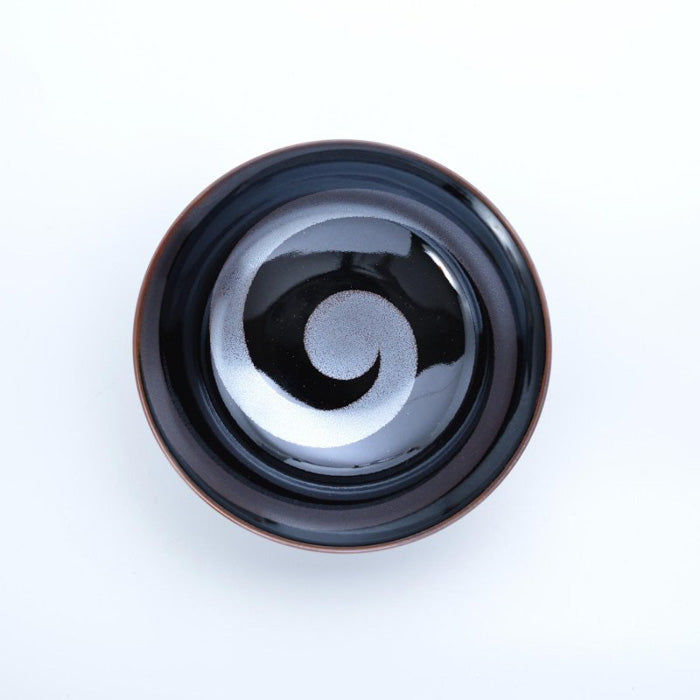 Tenmoku Uzuhake Brush Ceramic Ramen Bowl