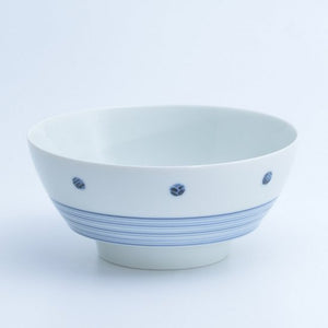 Aomebuki Blue Sprouting Ceramic Ramen Bowl