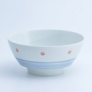 Shumebuki Red Sprouting Ceramic Ramen Bowl