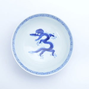 Blue Dragon Ceramic Ramen Bowl