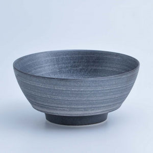 Ginhake Silver Ceramic Ramen Bowl