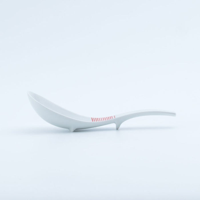 Red Gosu Pigment Ceramic Ramen Renge Spoon