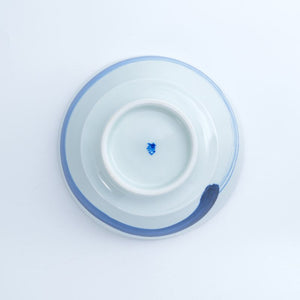 Blue Gosu Pigment Brush Ceramic Ramen Bowl