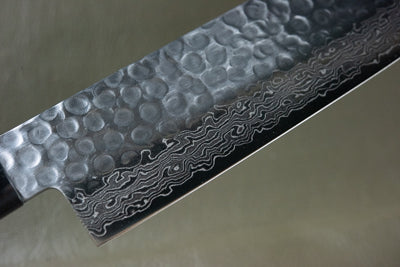 Hammered Damascus Vegetable Knife