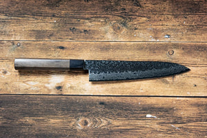 Hammered Damascus Stainless Steel Chef's Knife Walnut Handle