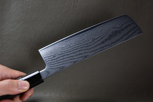 Damascus Vegetable Knife 165mm WalnutHandle Left