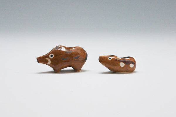Handmade Ceramic Chopstick Rest - Japanese Zodiac Boar