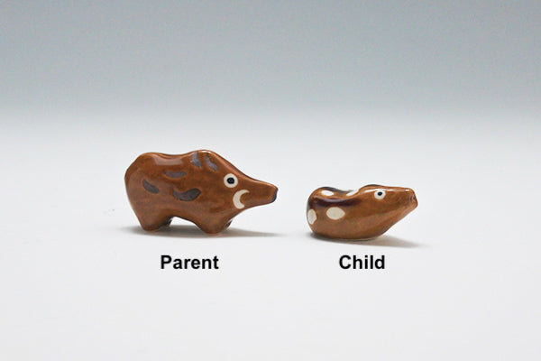Handmade Ceramic Chopstick Rest - Japanese Zodiac Boar - Ninja