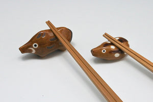 Handmade Ceramic Chopstick Rest - Japanese Zodiac Boar