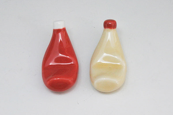 Handmade Arita Ceramic Chopstick Rest - Ketchup/Mayonnaise
