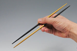 [For serving] Wooden Ichimatsu Rikyu Chopsticks 27cm