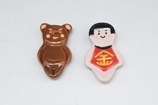 Handmade Ceramic Chopstick Rest - Kintaro/Bear