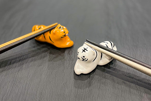 Handmade Ceramic Chopstick Rest - Japanese Zodiac Tiger