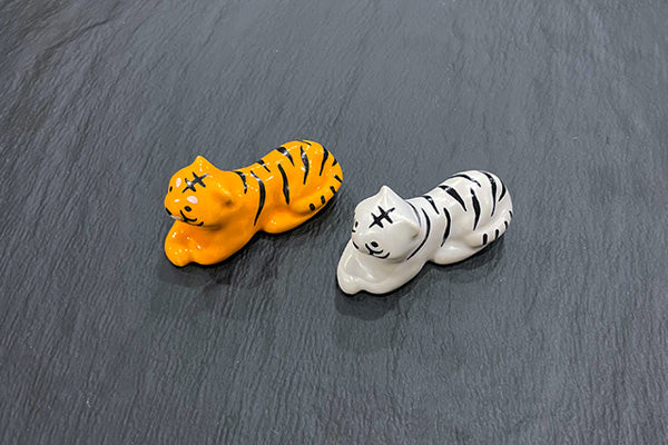 Handmade Ceramic Chopstick Rest - Japanese Zodiac Tiger