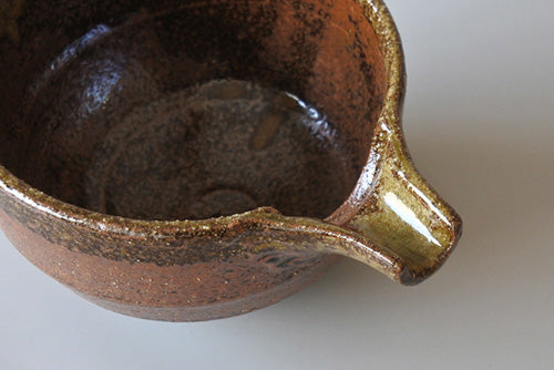 Ceramic Bizen Style Katakuchi Cold Sake Serving Vessel