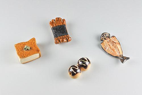 Handmade Ceramic Chopstick Rest - Savory Snacks