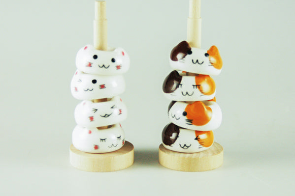 Cat Shaped Ceramic Chopstick Rest