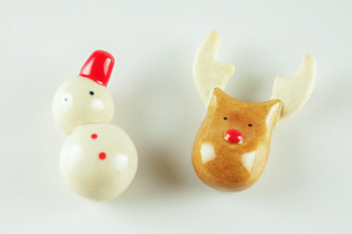 Handmade Ceramic Chopstick Rest - Christmas