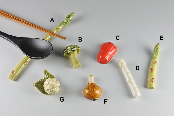 食器 NEIGHBORHOOD CHOPSTICKS CHOPSTICK REST Handmade Ceramic Chopstick Rest - Vegetable - Ninja Kitchen Market