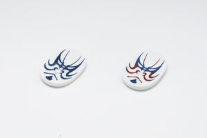 Handmade Ceramic Chopstick Rest - Kabuki Mask