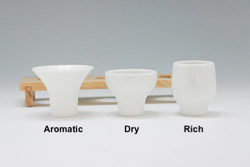 White Ceramic Sake Tasting Set