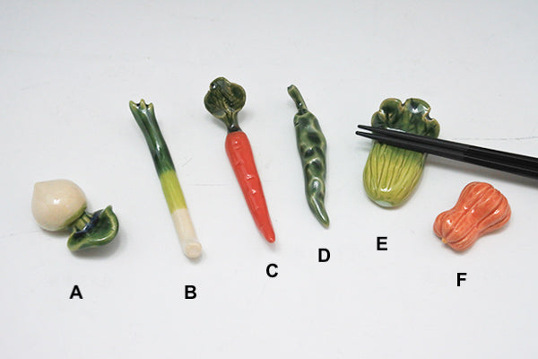 Handmade Ceramic Chopstick Rest - Kyoto Vegetable - Ninja Kitchen