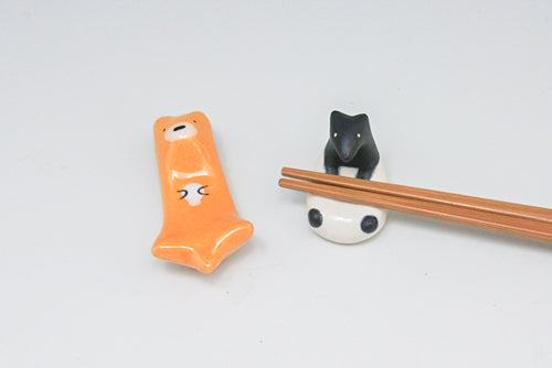 Handmade Ceramic Chopstick Rest - Sea otter/Tapir - Ninja Kitchen