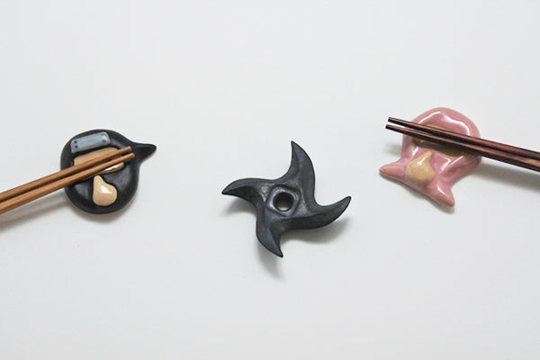 Handmade Ceramic Chopstick Rest - Ninja