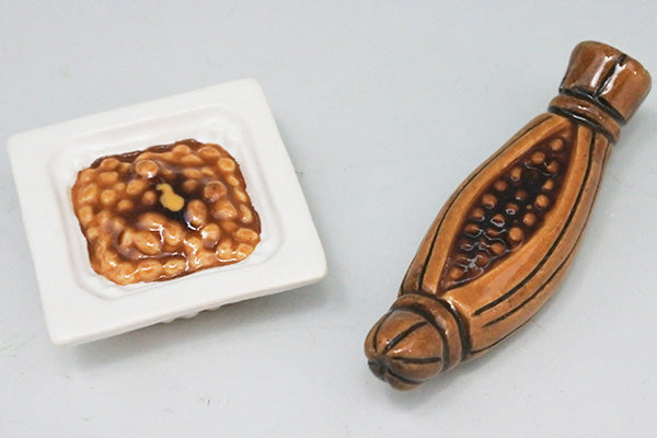 Handmade Ceramic Chopstick Rest - Natto Beans