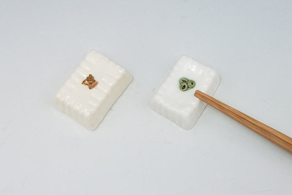 Handmade Ceramic Chopstick Rest - Tofu